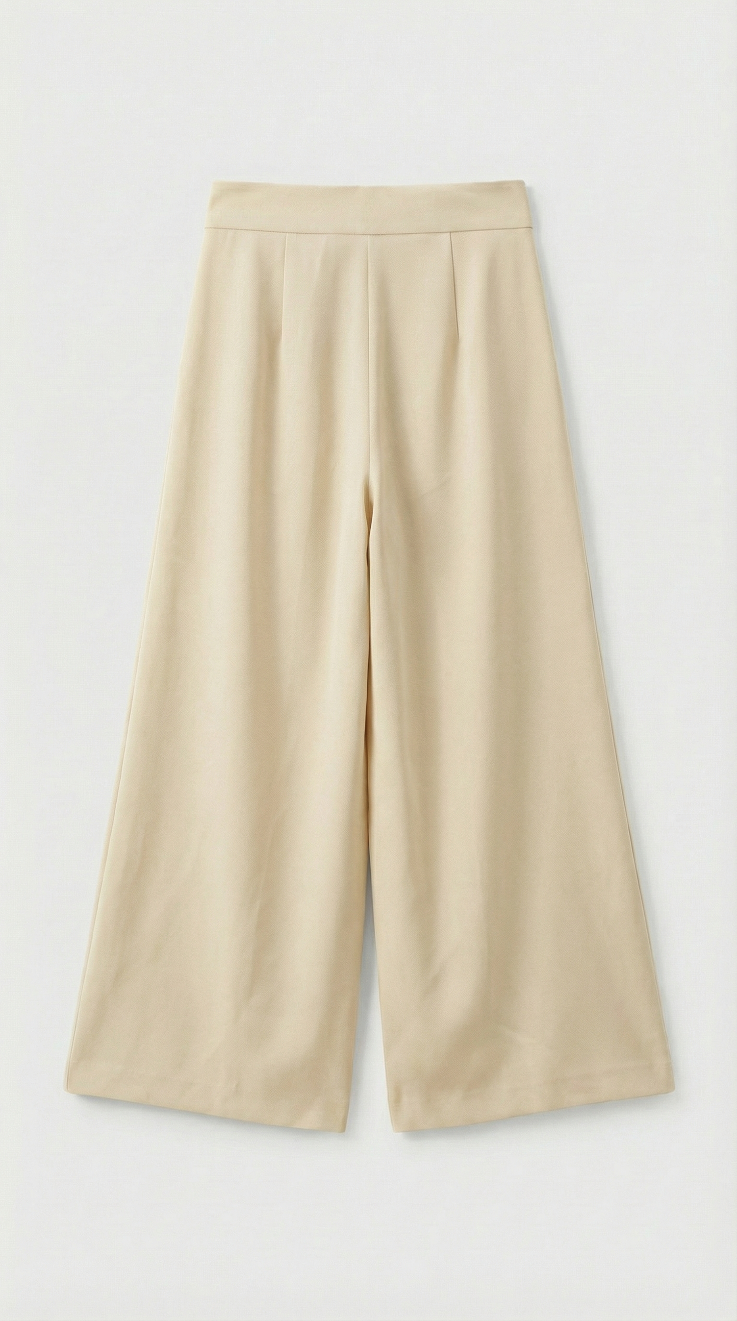 Wide-Leg Tailored Trousers in Ivory