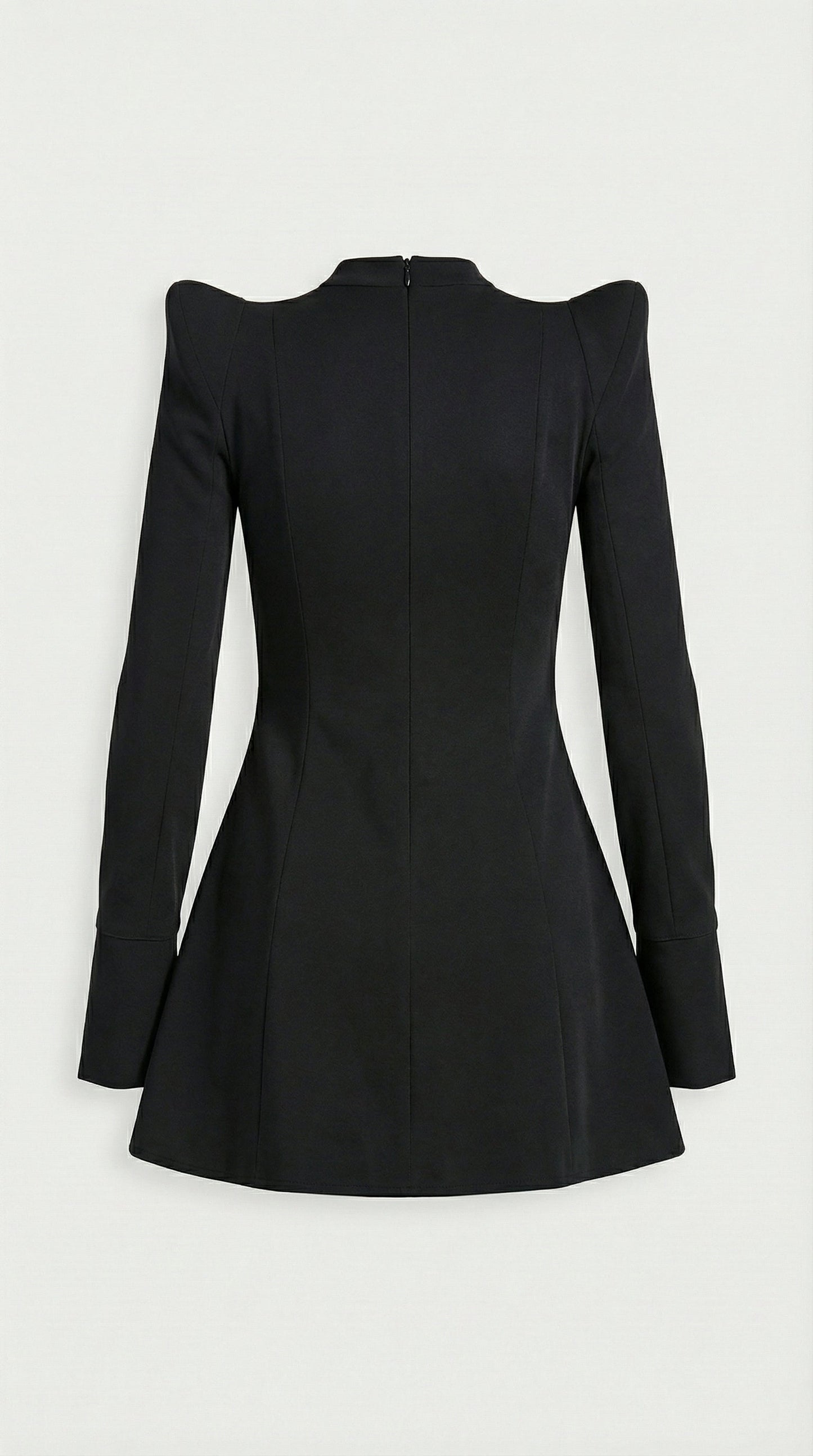 Sculptural Cut-Out Mini Dress with Gold Accents