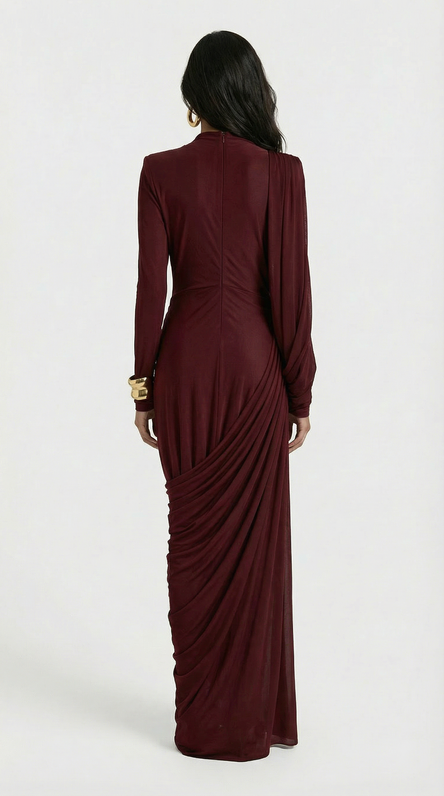 Elegant Vintage Spliced Ribbon Maxi Dress
