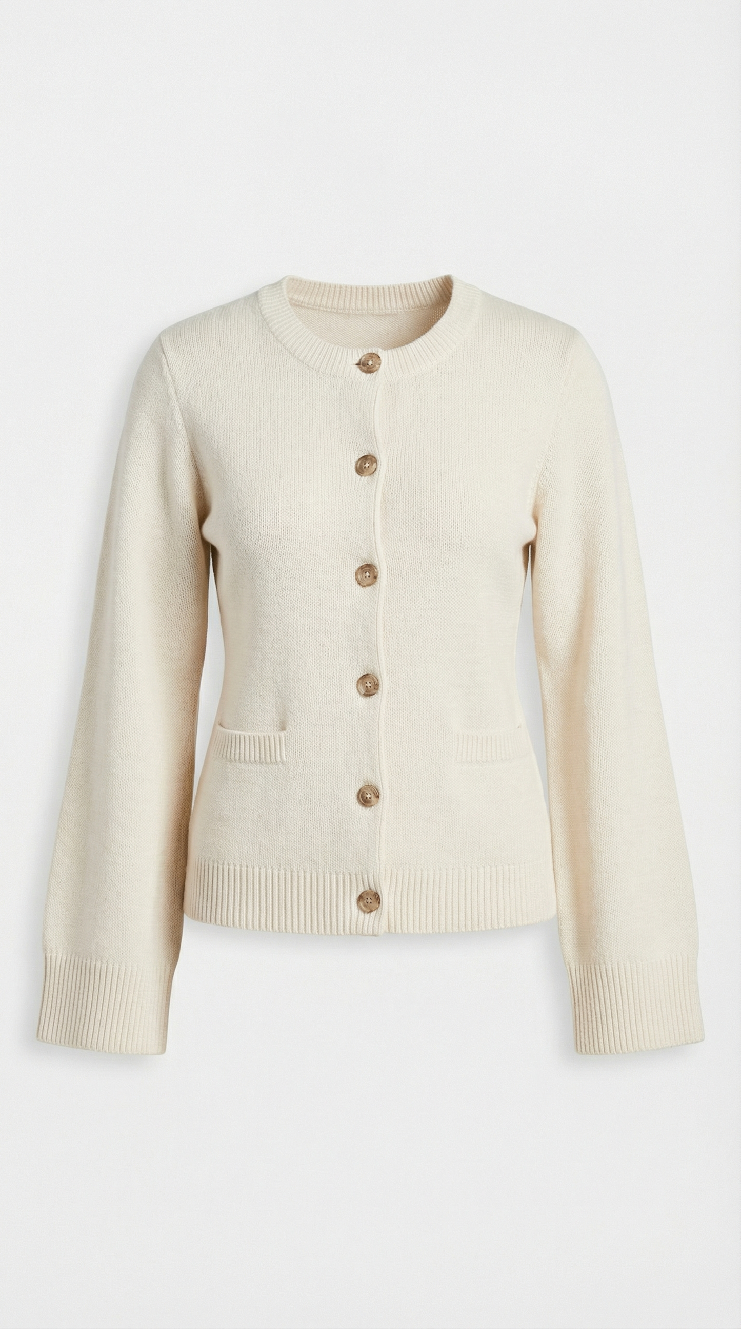 Minimalist Soft-Knit Ivory Cardigan