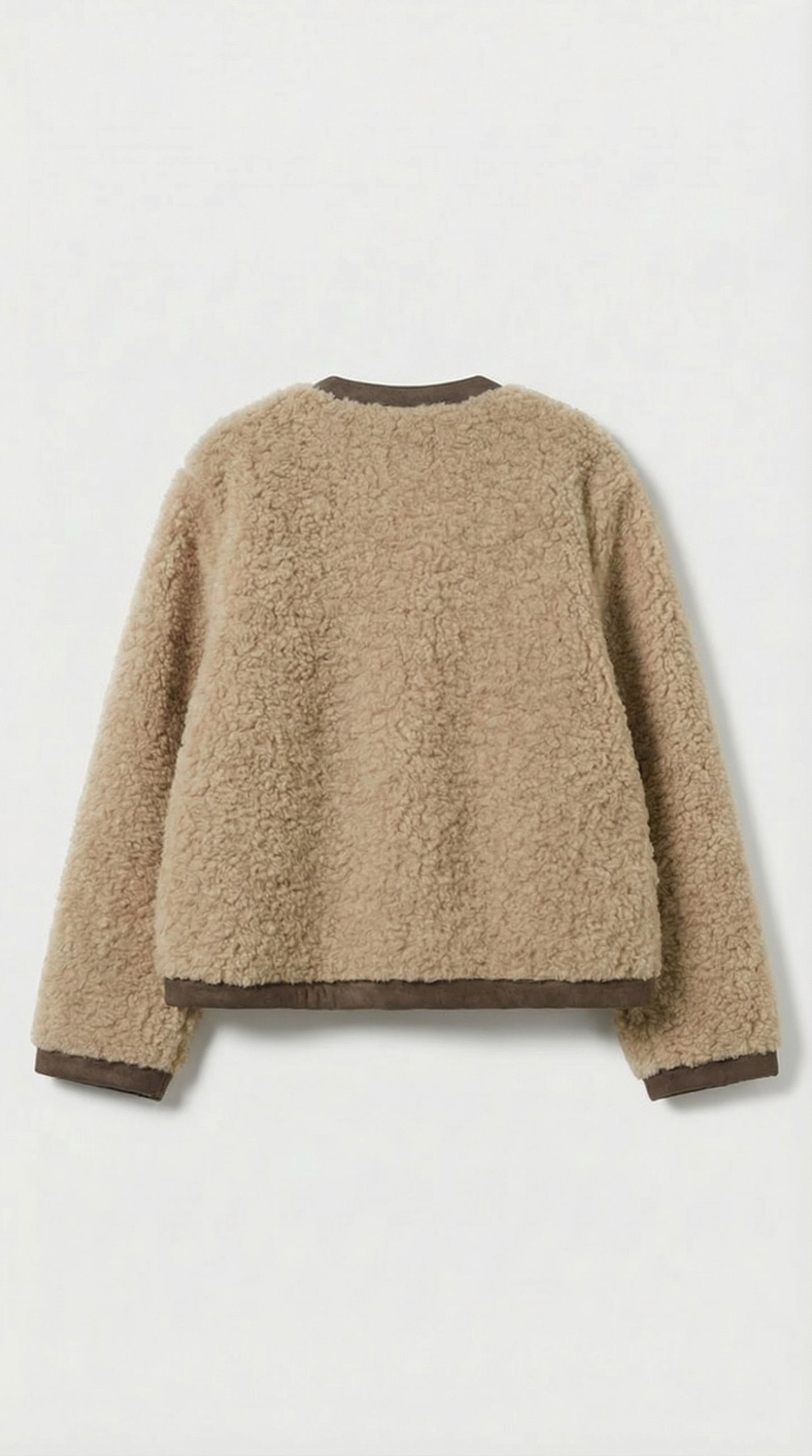 Brown Vegan Fur Short Jacket