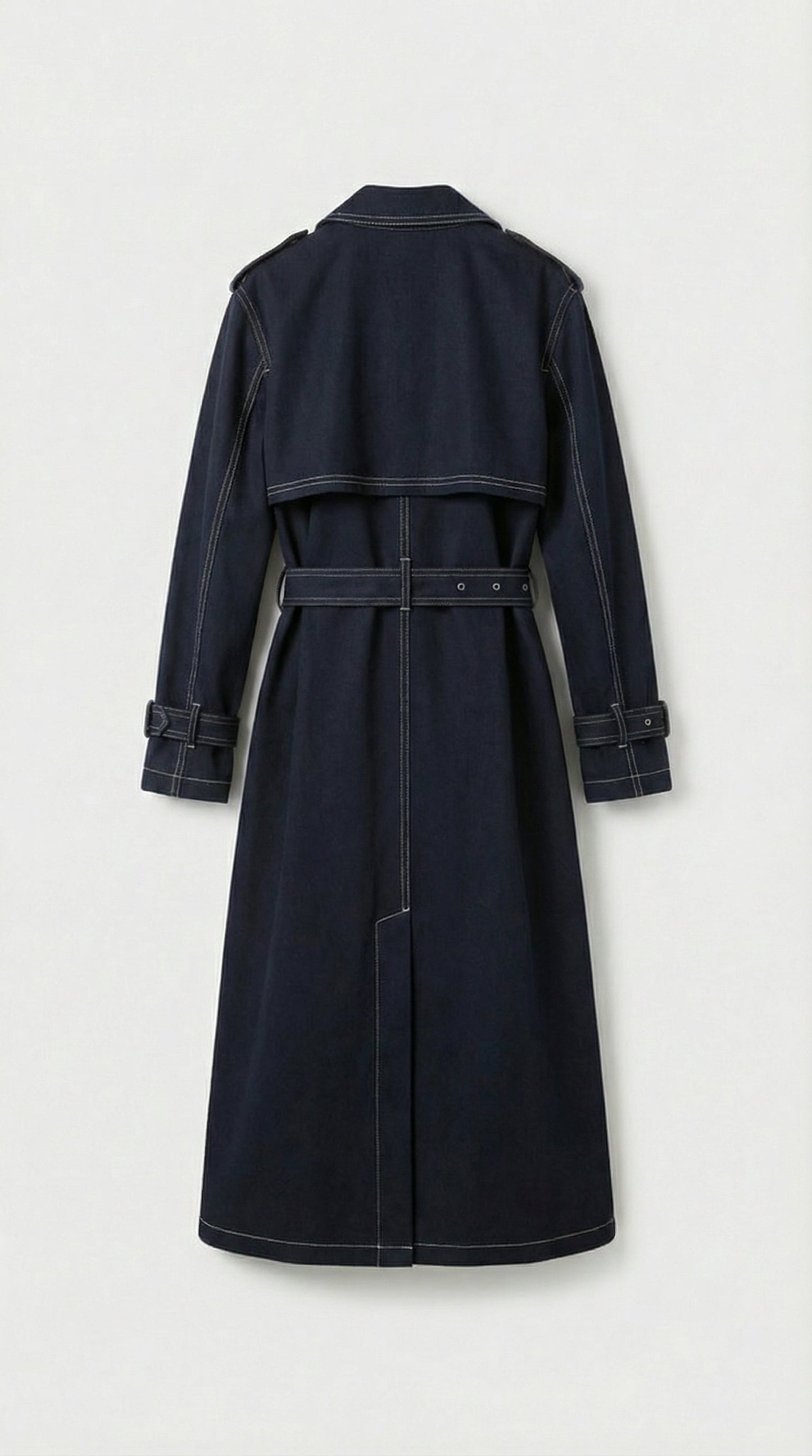 British Style Denim Trench Coat