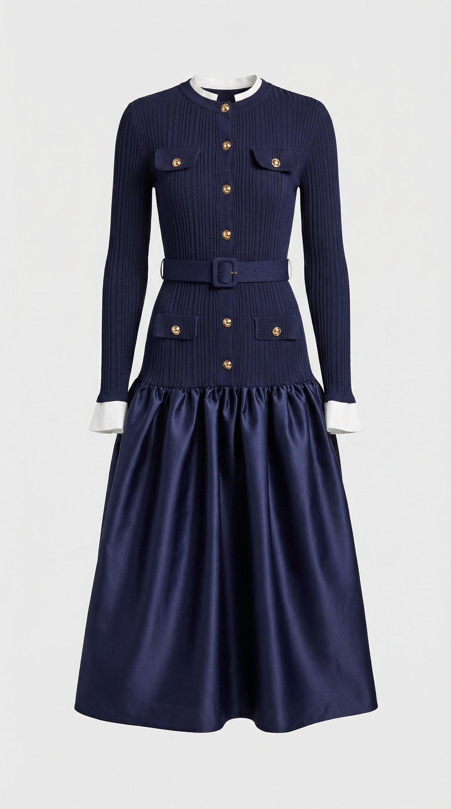 Chic French-Style Spliced Dress