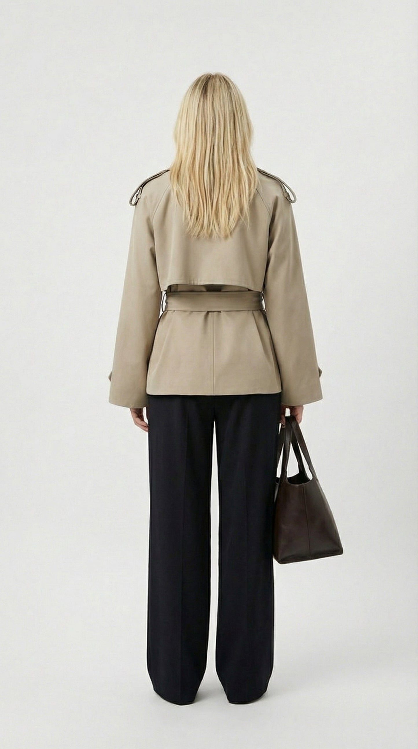 Vintage-Inspired Khaki Short Wind Coat