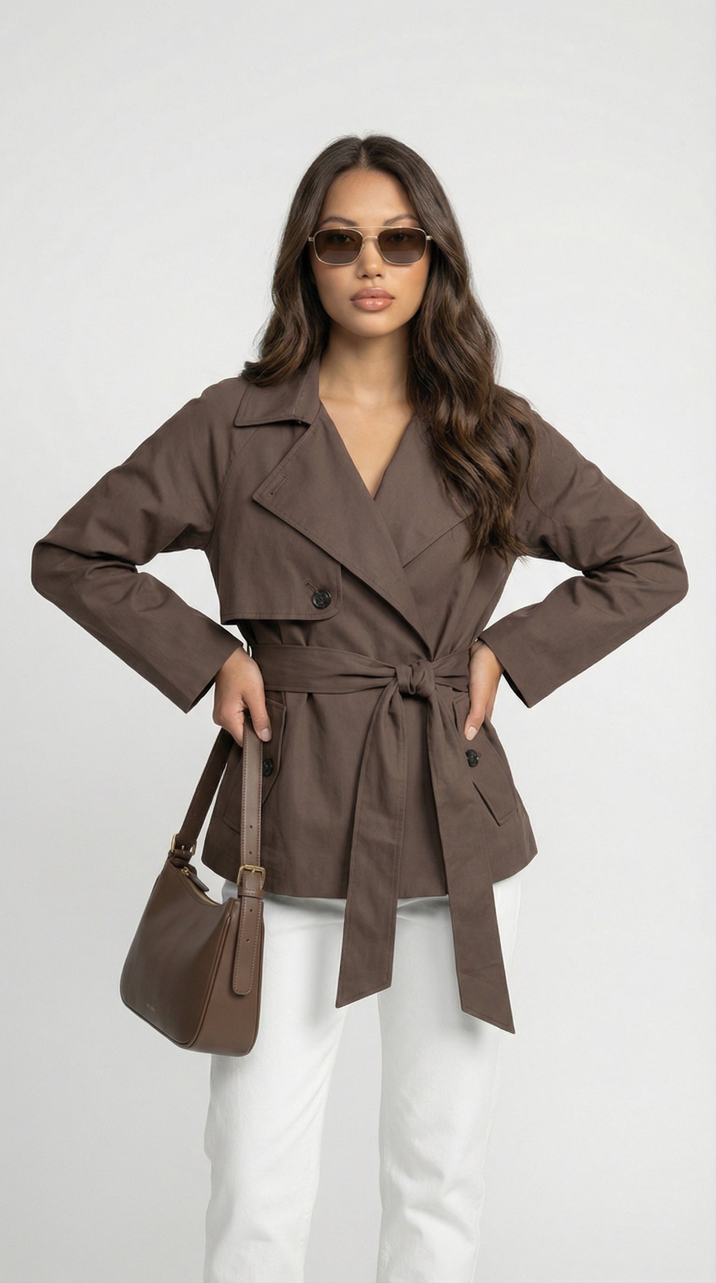 Lace-Up Long Sleeve Jacket in Modern Design