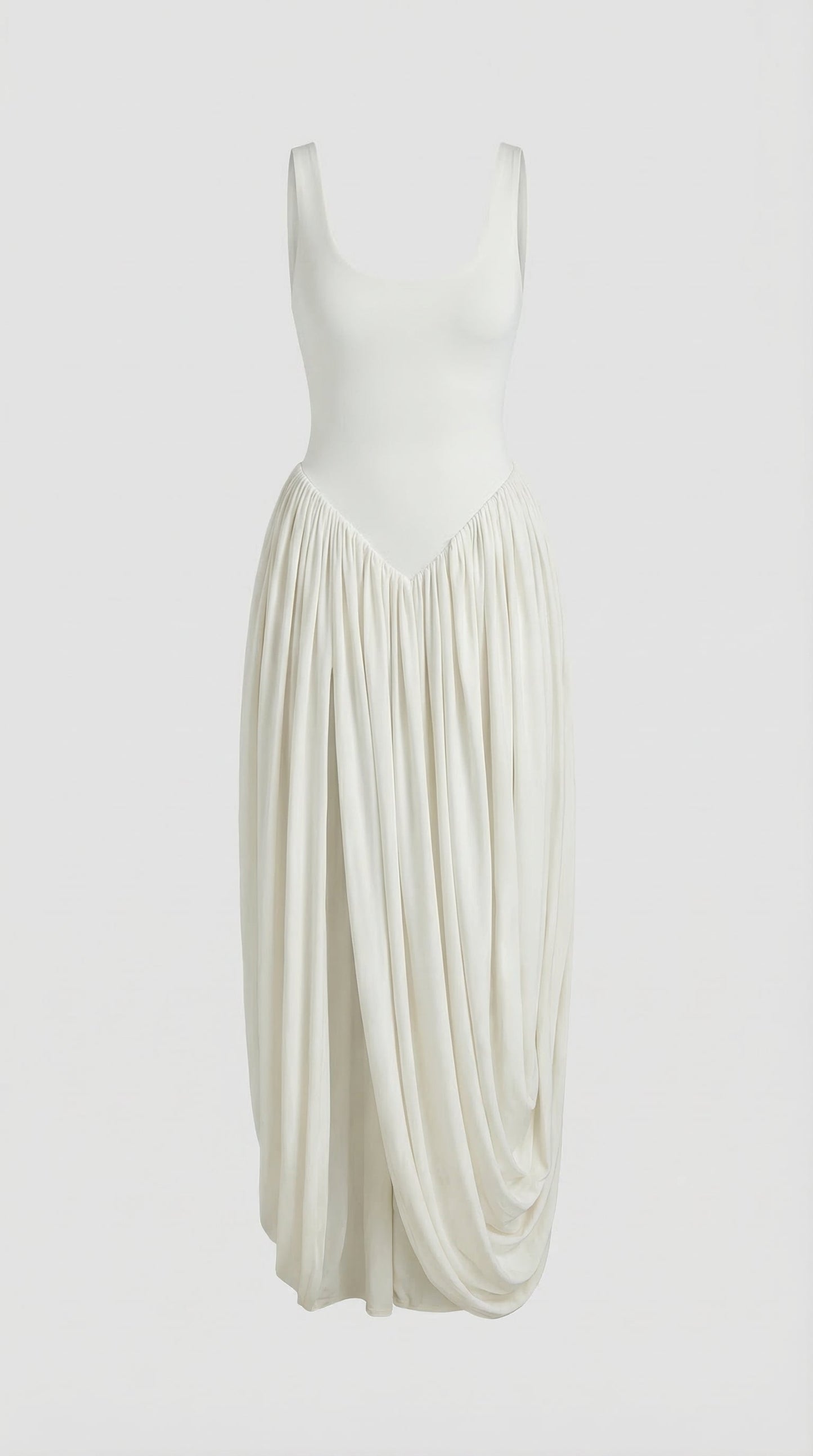 Asymmetric Side-Split Maxi Dress