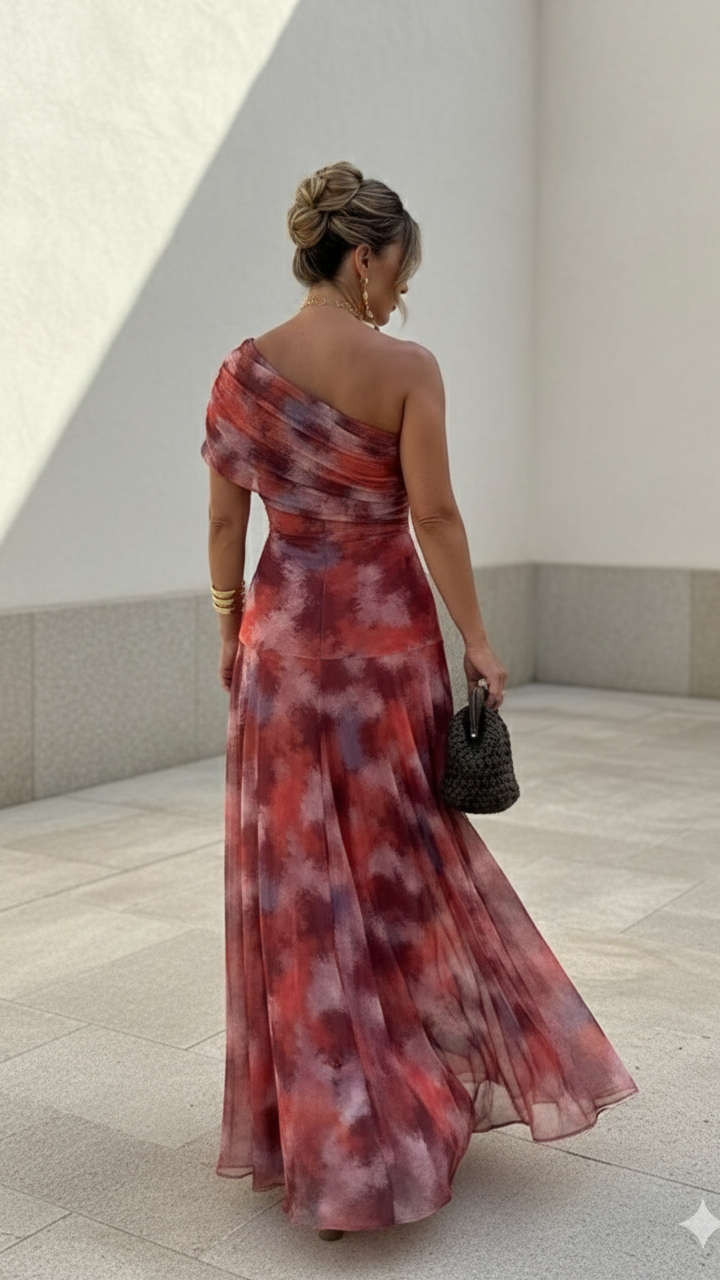 Elegant Flowing Wide Dress with Chic Design